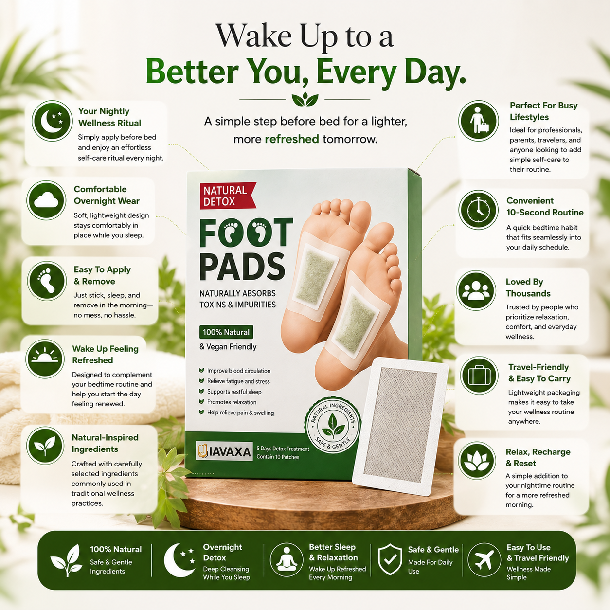 NIGHTORA™ Overnight Foot Patches 🌙 | Buy 1 Get 19 FREE