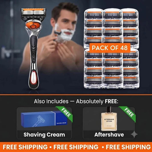 PrecisionRazor - 48 Blade Shaving Razor | No Cuts Guaranteed