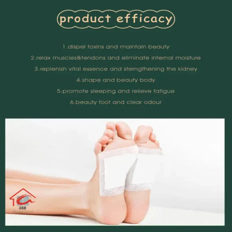 100% Merbal & Gentle Ingredient Detox Foot Pads NT(1 BOX = 20 PATCHES-BUY 1 GET 3 FREE)
